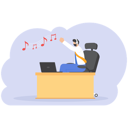 پیش‌نمایش فایل businessman-singing-and-listening-to-music-with-headphones-at-work-11074114 از پک مفهوم کسب و کار