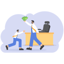 پیش‌نمایش فایل male-employee-flattering-boss-holding-money-11074118 از پک مفهوم کسب و کار
