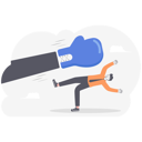 پیش‌نمایش فایل boxing-business-man-defending-from-huge-red-boxing-glove-punching-11177658 از پک مفهوم کسب و کار