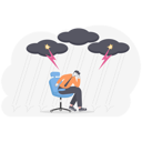 پیش‌نمایش فایل businessman-caught-in-rain-11177654 از پک مفهوم کسب و کار