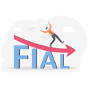 پیش‌نمایش فایل businessman-failure-and-fall-with-graph-down-11177663 از پک مفهوم کسب و کار