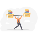 پیش‌نمایش فایل businessman-lifting-weights-made-of-heavy-files-11177672 از پک مفهوم کسب و کار