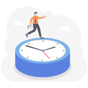 پیش‌نمایش فایل businessman-running-around-clock-11177660 از پک مفهوم کسب و کار