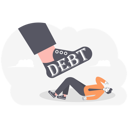 پیش‌نمایش فایل debt-kick-businessman-11177681 از پک مفهوم کسب و کار