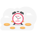 پیش‌نمایش فایل time-is-money-with-clock-and-dollars-11177659 از پک مفهوم کسب و کار