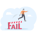 پیش‌نمایش فایل successful-businessman-jumping-over-fail-text-11472485 از پک کسب و کار
