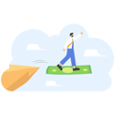 پیش‌نمایش فایل businessman-standing-on-dollar-across-cliff-11533996 از پک مالی کسب و کار