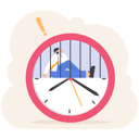 پیش‌نمایش فایل businessman-working-in-prison-big-clock-in-time-11534000 از پک مالی کسب و کار