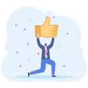 پیش‌نمایش فایل businessman-holding-thumbs-up-11612011 از پک کسب و کار