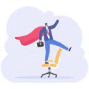 پیش‌نمایش فایل businessman-like-superman-on-office-chair-11612054 از پک کسب و کار