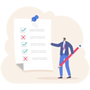 پیش‌نمایش فایل businessman-with-checklist-on-clipboard-11613004 از پک کسب و کار