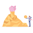 پیش‌نمایش فایل a-businessman-wants-to-put-coins-in-a-piggy-bank-11965734 از پک طراحی موبایل و وب‌سایت