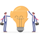 پیش‌نمایش فایل a-team-works-together-to-build-or-repair-a-lamp-11965714 از پک طراحی موبایل و وب‌سایت
