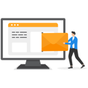 پیش‌نمایش فایل businessman-sending-mails-to-clients-12497857 از پک مفهوم بازاریابی