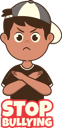 پیش‌نمایش فایل boy-stands-in-support-of-stop-bullying-12322626 از پک قلدری