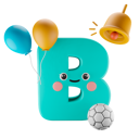 پیش‌نمایش فایل b-alphabet-4863673 از پک الفبا و اعداد