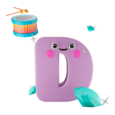 پیش‌نمایش فایل d-alphabet-4863674 از پک الفبا و اعداد