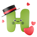 پیش‌نمایش فایل h-alphabet-4863670 از پک الفبا و اعداد