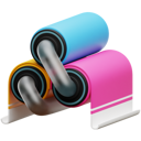 پیش‌نمایش فایل colored-paper-roll-6592165 از پک چاپ دیجیتال