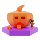 پیش‌نمایش فایل pumpkin-house-4267217 از پک هالووین
