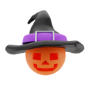 پیش‌نمایش فایل pumpkin-with-hat-4267215 از پک هالووین
