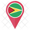 پیش‌نمایش فایل guyana-35 از پک موقعیت نقشه پرچم کشور