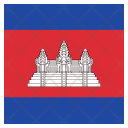 پیش‌نمایش فایل cambodia-18 از پک پرچم کشور به صورت مربع رنگی