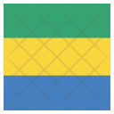 پیش‌نمایش فایل gabon-49 از پک پرچم کشور به صورت مربع رنگی