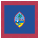 پیش‌نمایش فایل guam-12 از پک پرچم کشور به صورت مربع رنگی