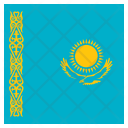 پیش‌نمایش فایل kazakhstan-18 از پک پرچم کشور به صورت مربع رنگی