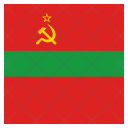 پیش‌نمایش فایل transnistria-5 از پک پرچم کشور به صورت مربع رنگی