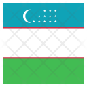 پیش‌نمایش فایل uzbekistan-40 از پک پرچم کشور به صورت مربع رنگی