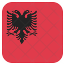 پیش‌نمایش فایل albania-41 از پک رنگ مربعی پرچم کشور
