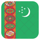 پیش‌نمایش فایل turkmenistan-18 از پک رنگ مربعی پرچم کشور