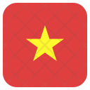 پیش‌نمایش فایل vietnam-50 از پک رنگ مربعی پرچم کشور
