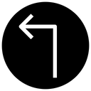 پیش‌نمایش فایل turn-left-arrow-1509755 از پک رابط کاربری