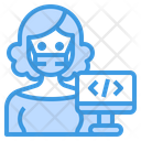 پیش‌نمایش فایل programmer-3433160 از پک آواتار شغل زن با ماسک