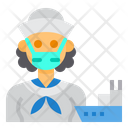 پیش‌نمایش فایل sailor-3433412 از پک آواتار شغل زن با ماسک