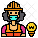 پیش‌نمایش فایل electrician-3433338 از پک آواتار شغل زن با ماسک