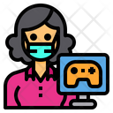پیش‌نمایش فایل gamer-3433343 از پک آواتار شغل زن با ماسک