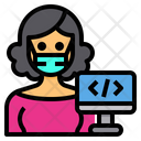پیش‌نمایش فایل programmer-3433360 از پک آواتار شغل زن با ماسک