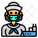 پیش‌نمایش فایل sailor-3433362 از پک آواتار شغل زن با ماسک