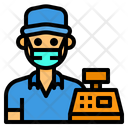 پیش‌نمایش فایل cashier-3435870 از پک آواتار شغل مرد با ماسک
