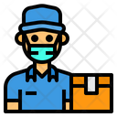 پیش‌نمایش فایل delivery-man-3435873 از پک آواتار شغل مرد با ماسک