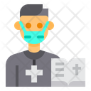 پیش‌نمایش فایل priest-3435950 از پک آواتار شغل مرد با ماسک
