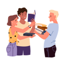 پیش‌نمایش فایل couple-purchase-book-from-person-9167071 از پک کتاب خوانی