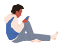 پیش‌نمایش فایل boy-using-smartphone-while-sitting-on-floor-9167086 از پک فعالیت پسر