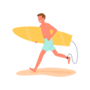 پیش‌نمایش فایل man-running-with-surfboard-9190878 از پک موج سواری