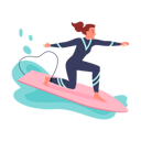 پیش‌نمایش فایل woman-riding-surfboard-9190879 از پک موج سواری