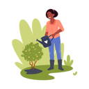 پیش‌نمایش فایل woman-watering-plants-9190342 از پک باغبانی